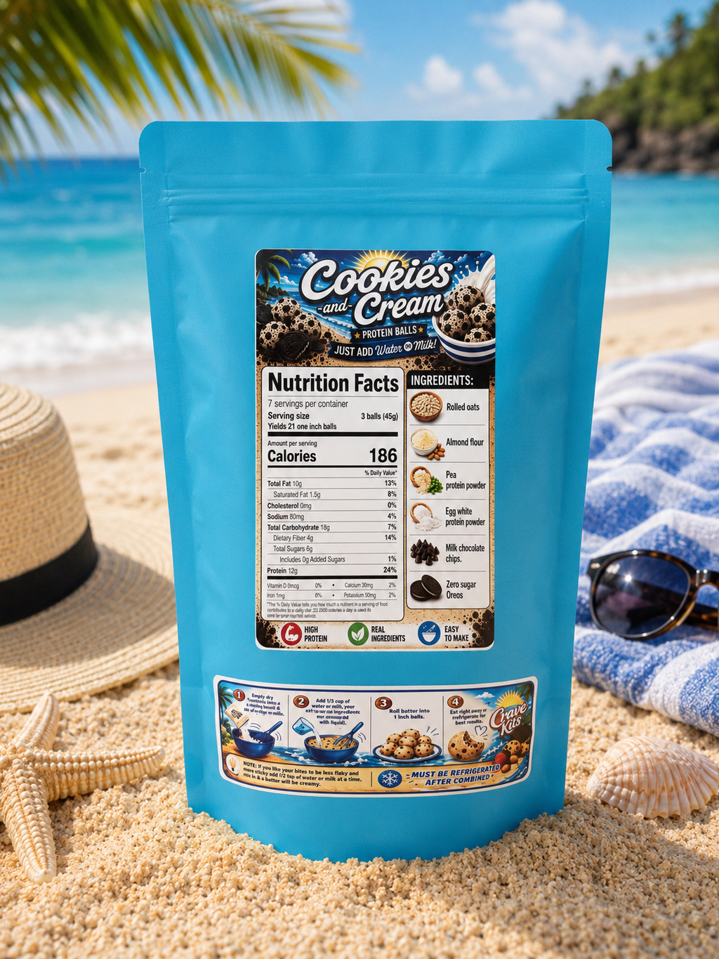 Crave Kits Protein Ball Mix | Cookies & Cream